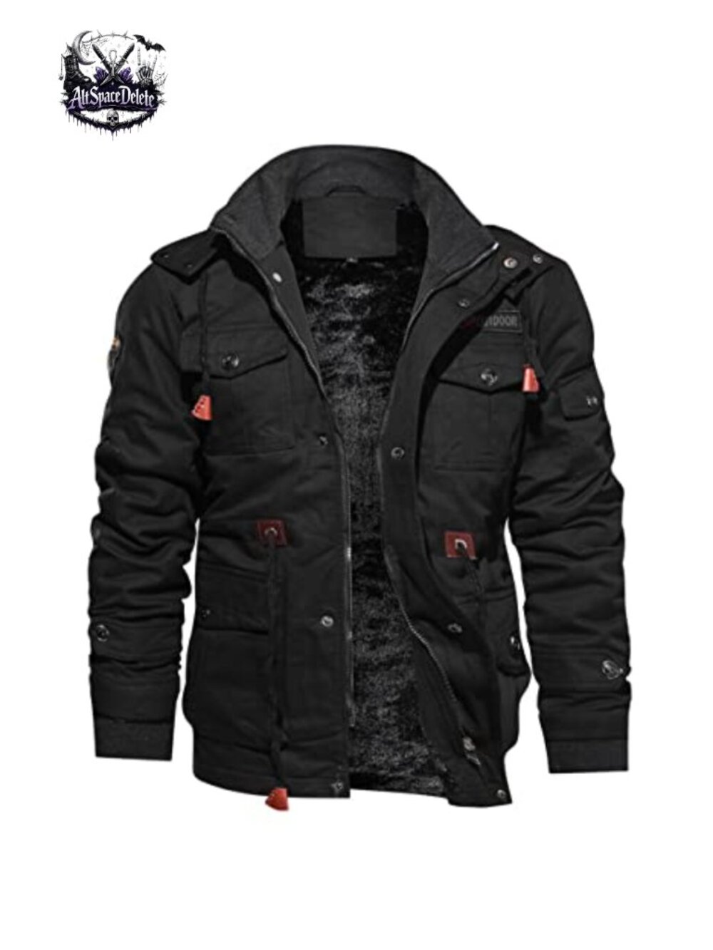Men's Military Fleece Lined Winter Jacket
